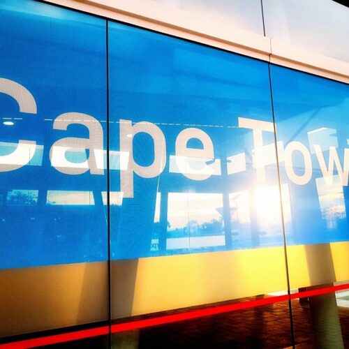 Cape Town sign at Cape Town International Airport