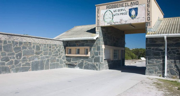 Entrance to Robben Island Prison where Nelson Mandela was held captive